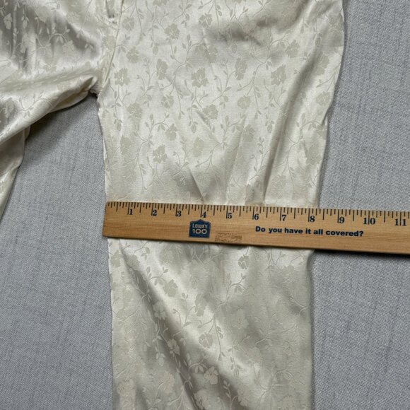Vintage Versus Gianni Versace Trousers Floral Jacquard White Satin Size 33/40 - Picture 9 of 15